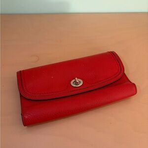 Chic Red Leather Wallet